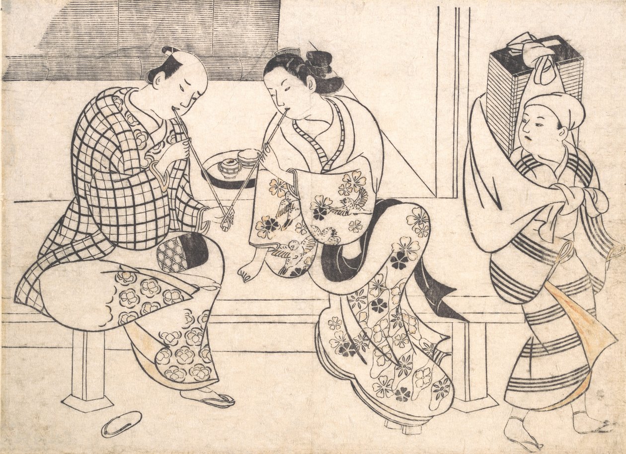 Rakkauspari, 1700-luvun alku, 1700-luvun alku. tekijältä Okumura Masanobu