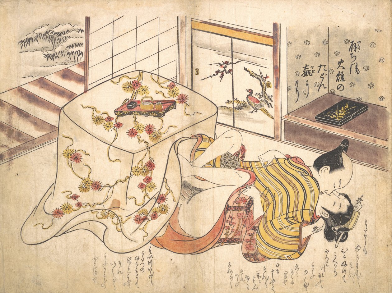 Makuuhuonekohtaus, n. 1739, n. 1739. tekijältä Okumura Masanobu