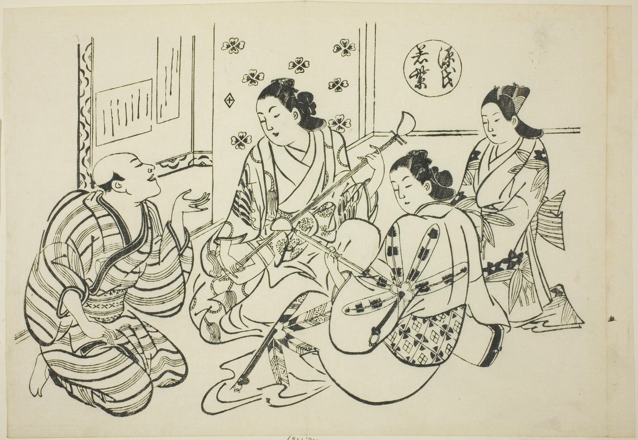 The Waka Murasaki Chapter from "The Tale of Genji" (Genji Waka Murasaki), from a series of Genji parodies tekijältä Okumura Masanobu