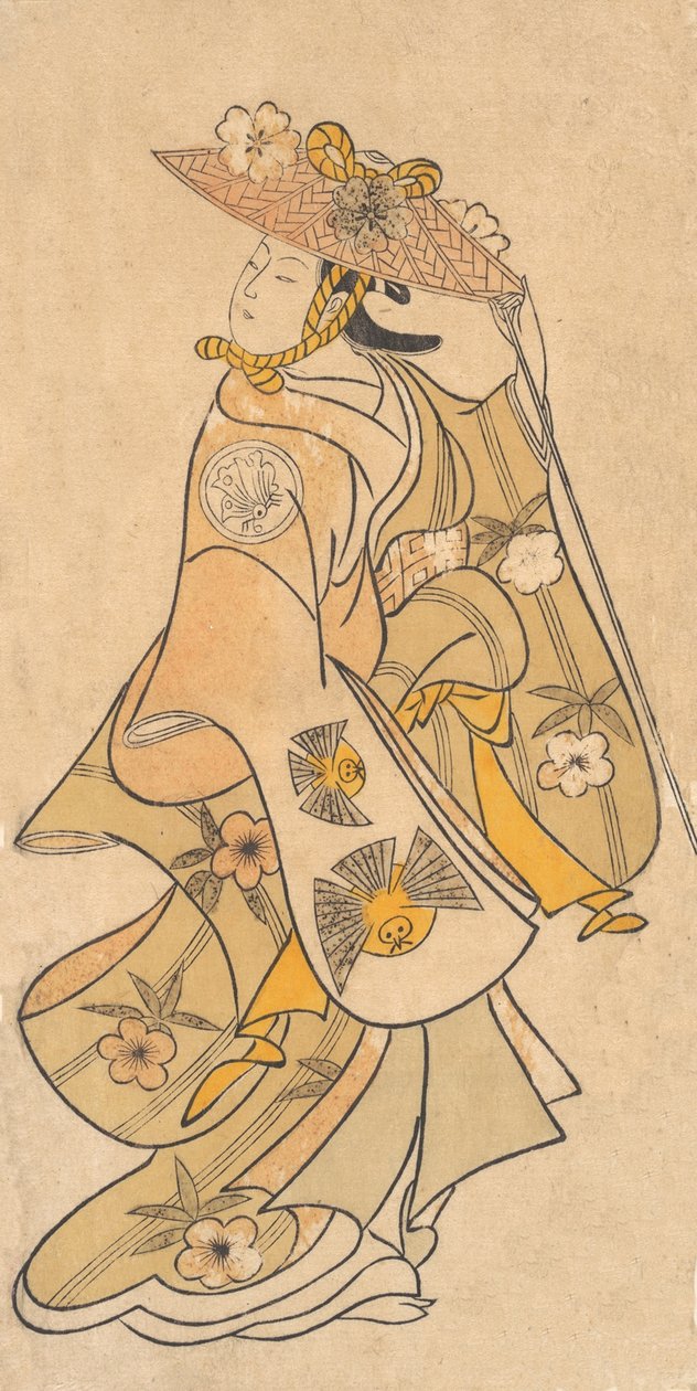 Näyttelijä Sanjo Kantaro 1697-1763 naisena, n. 1730, n. 1730. tekijältä Okumura Toshinobu