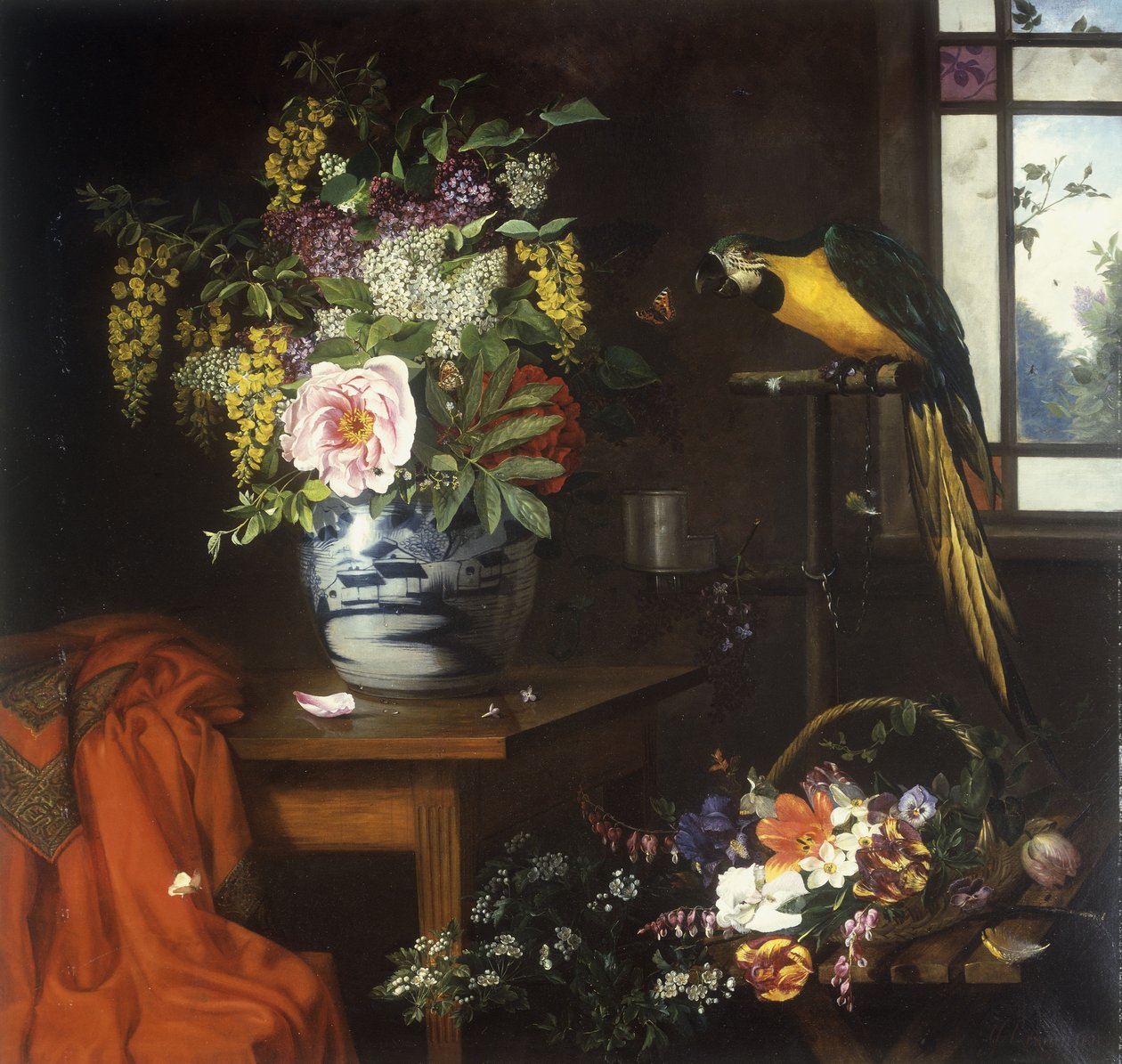 Asetelma kukkamaljakon kanssa, 1874 tekijältä Olaf August Hermansen