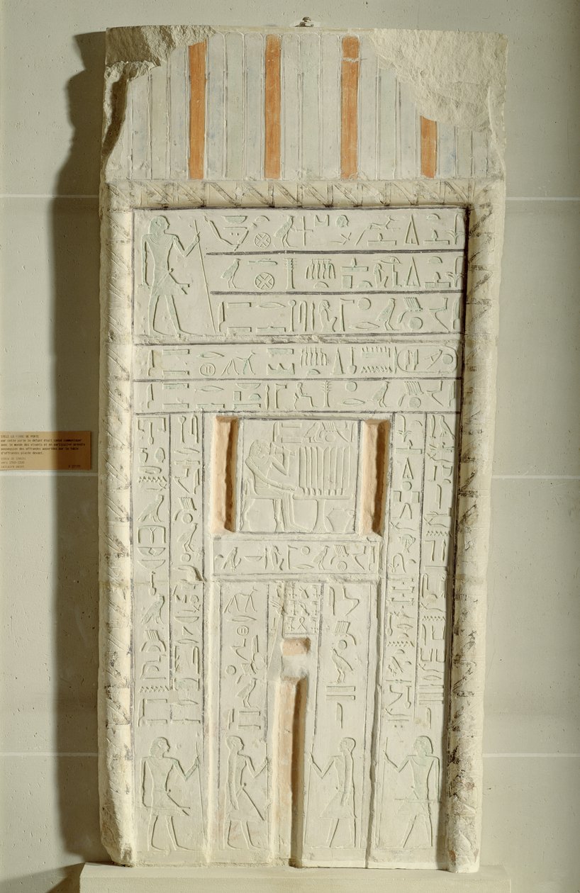 Sheshin väärä ovi, n. 2300-2200 eKr. (maalattu kalkkikivi) tekijältä Old Kingdom Egyptian