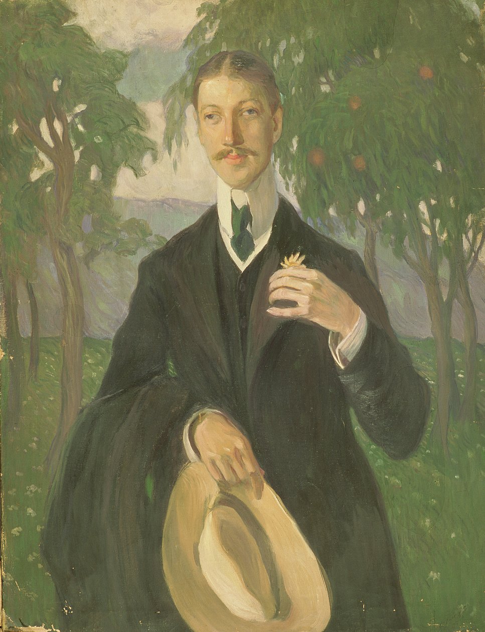 Nikolai Gumiljevin (1886-1921) muotokuva 1909 (öljy kankaalle) tekijältä Olga Lyudvigovna Della Vos Kardovskaya