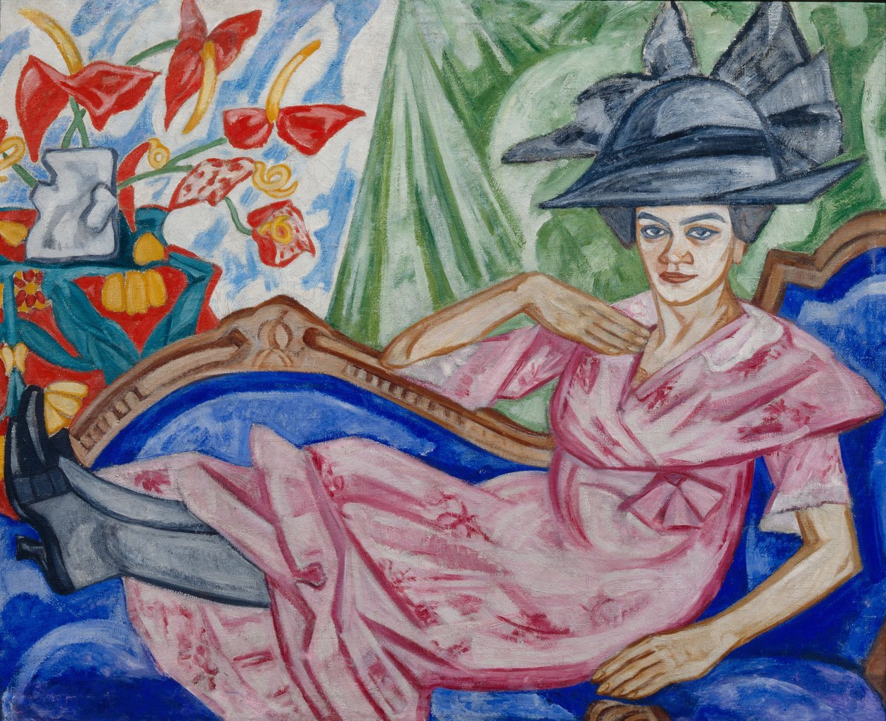 Taiteilijoiden muotokuva Sisar, 1912 tekijältä Olga Rozanova