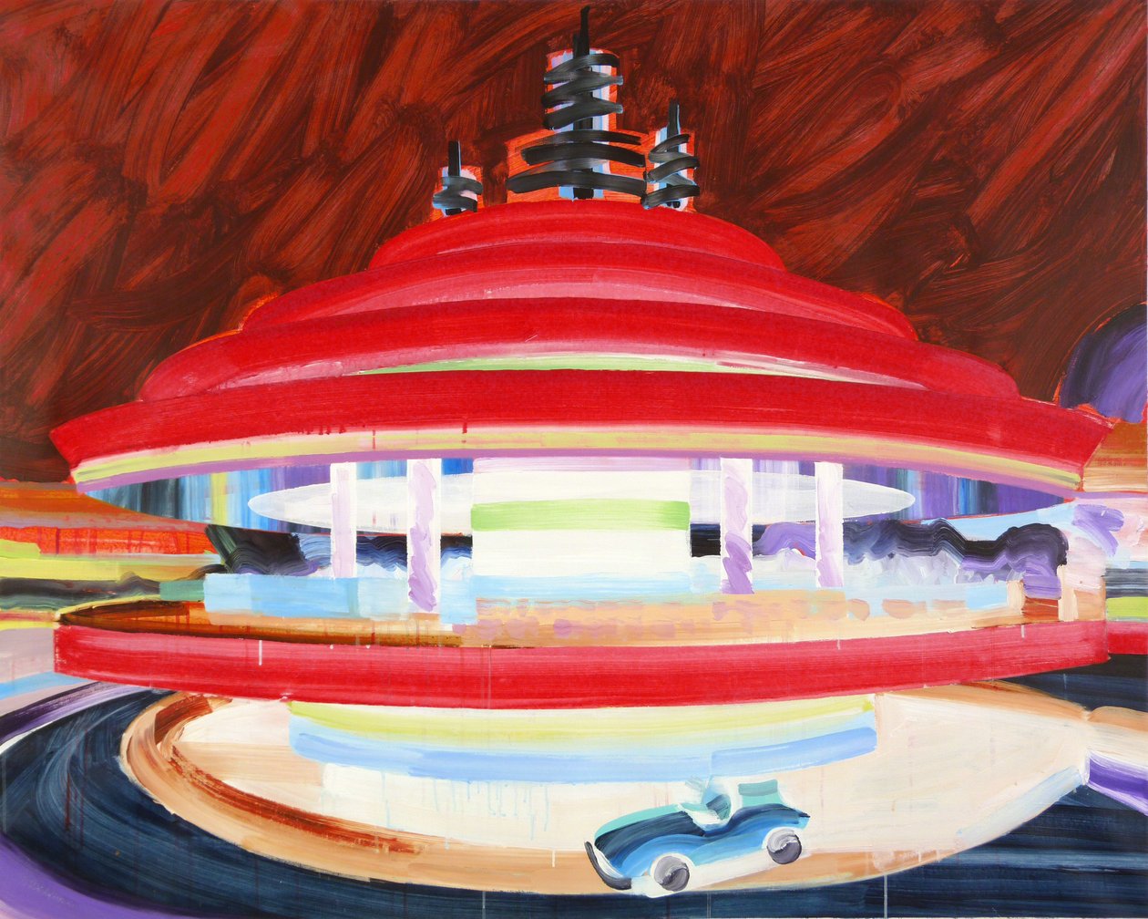 Autopia, 2016 (akryyli kankaalle) tekijältä Olivier Morel