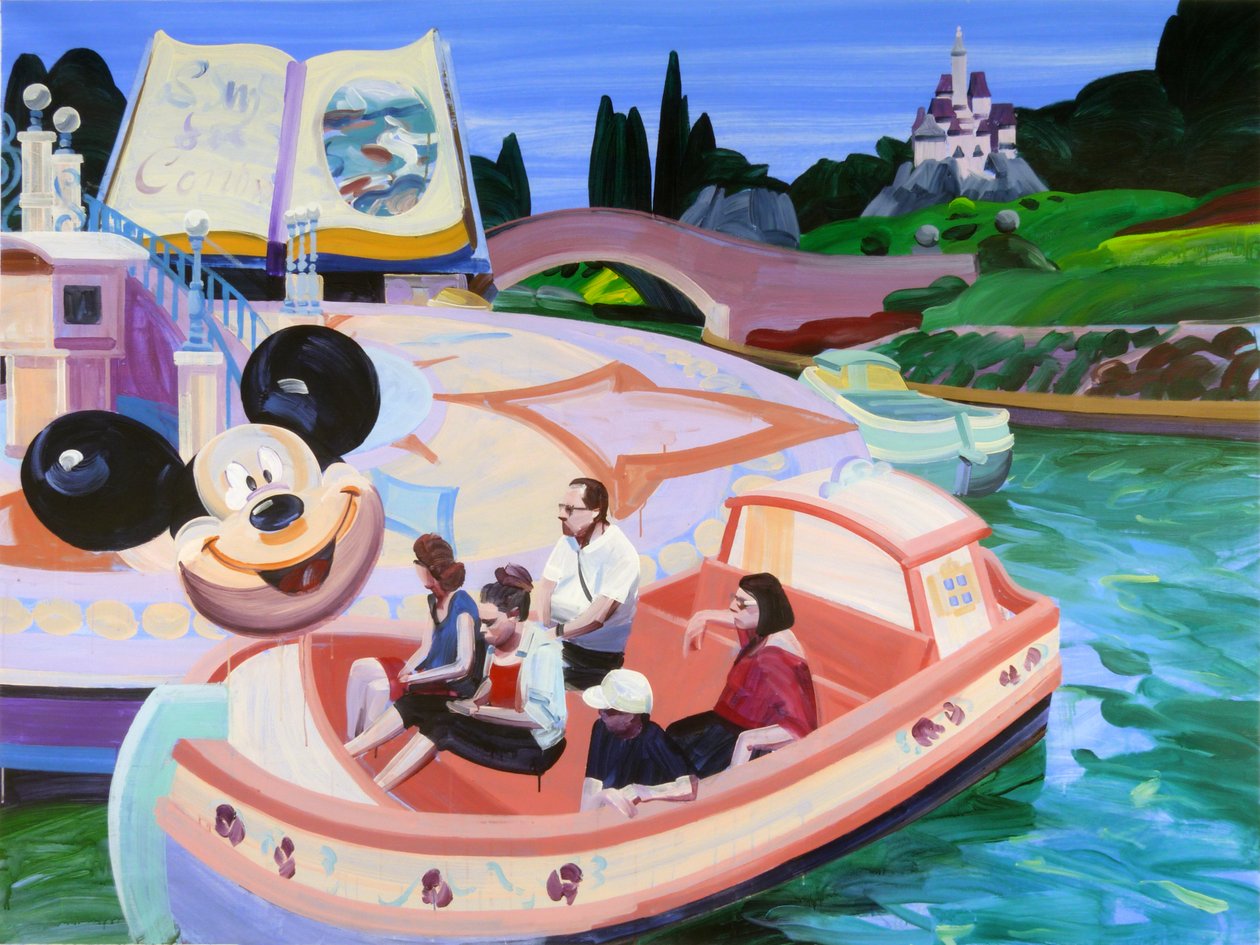 Boarding for Cythera, 2015 (akryyli kankaalle) tekijältä Olivier Morel
