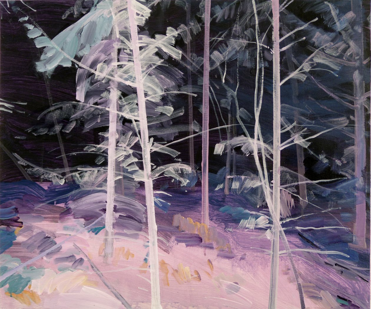 Black Forest 1, 2017 (akryyli kankaalle) tekijältä Olivier Morel