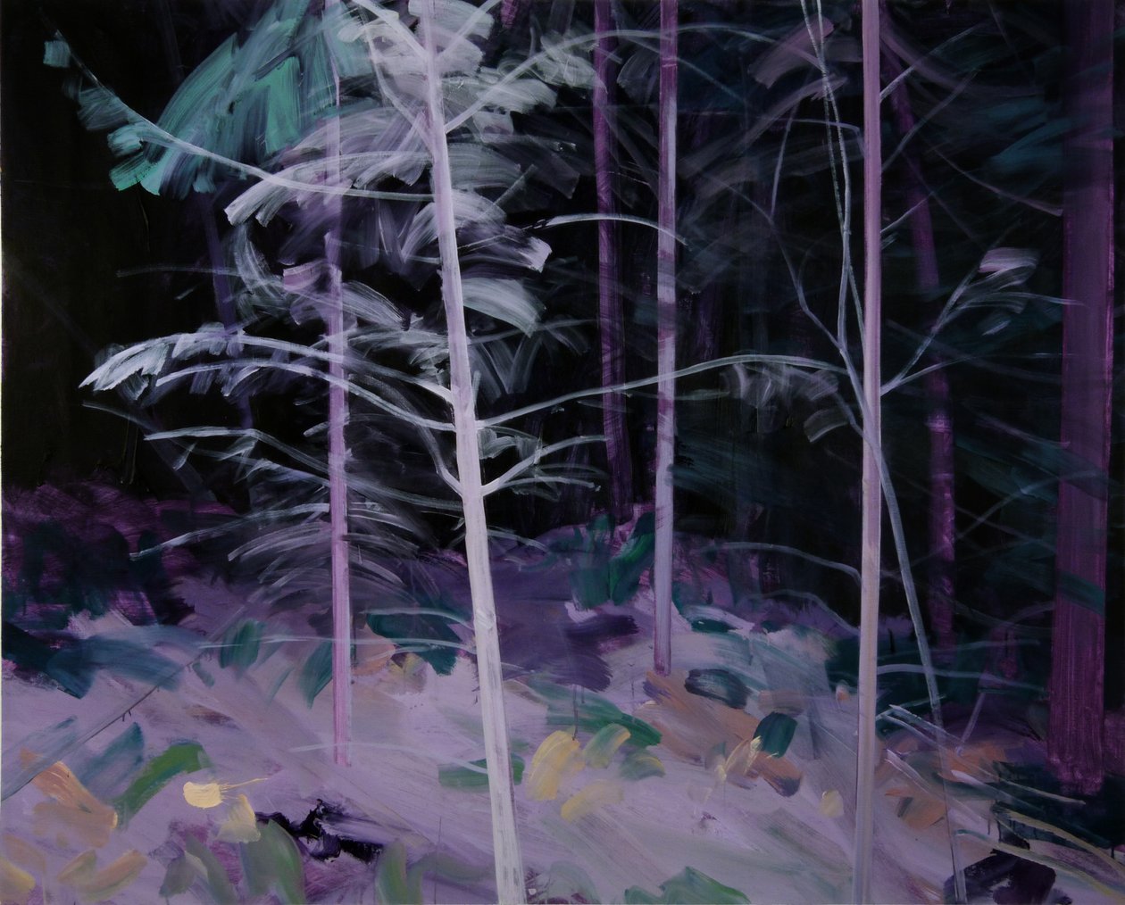 Musta metsä 8, 2019 (akryyli kankaalle) tekijältä Olivier Morel
