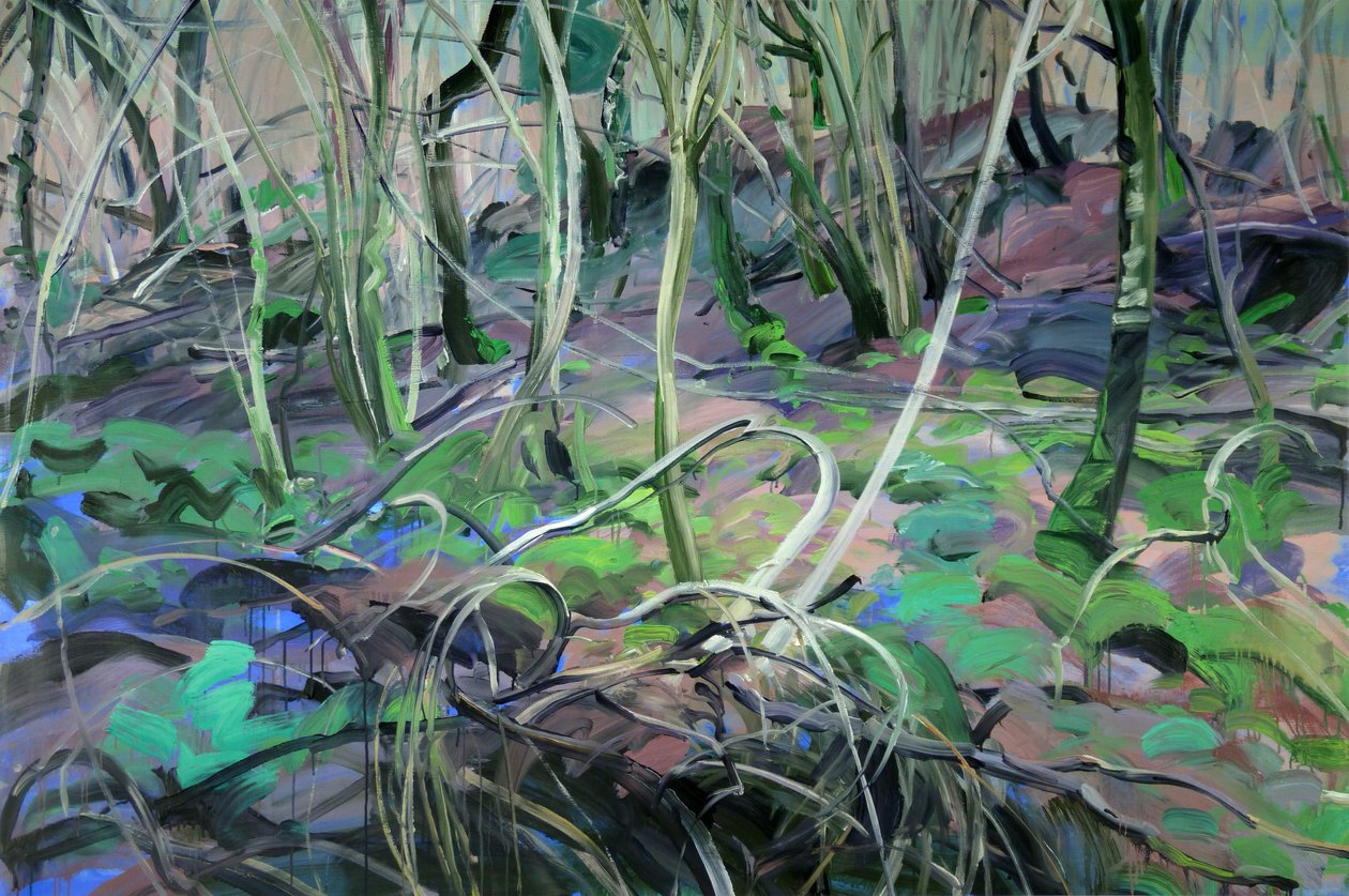 Metsä 1,2014 (akryyli kankaalle) tekijältä Olivier Morel