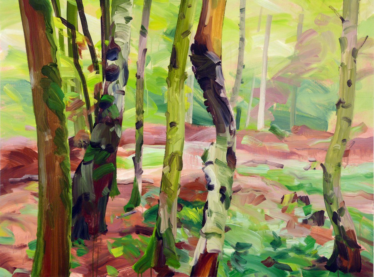 Metsä 21,2017 (akryyli kankaalle) tekijältä Olivier Morel