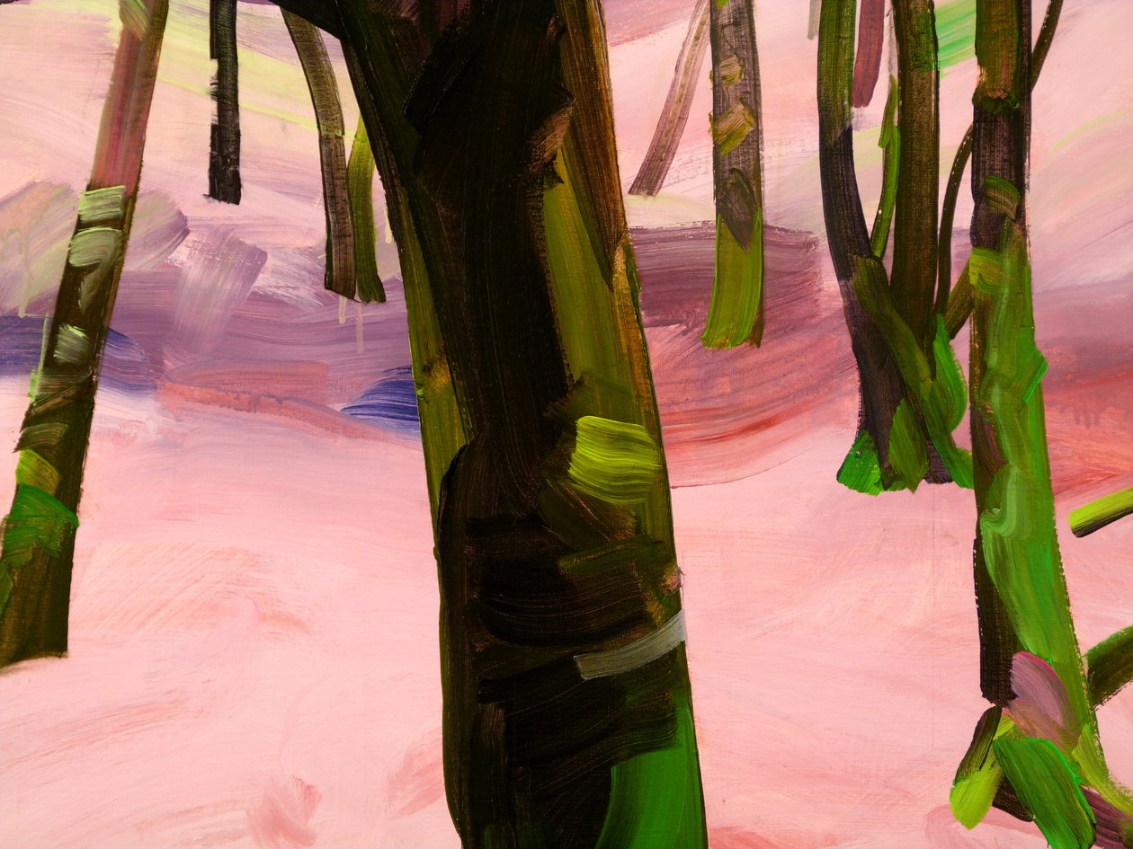 Forest 29, yksityiskohta, 2017 (akryyli kankaalle) tekijältä Olivier Morel