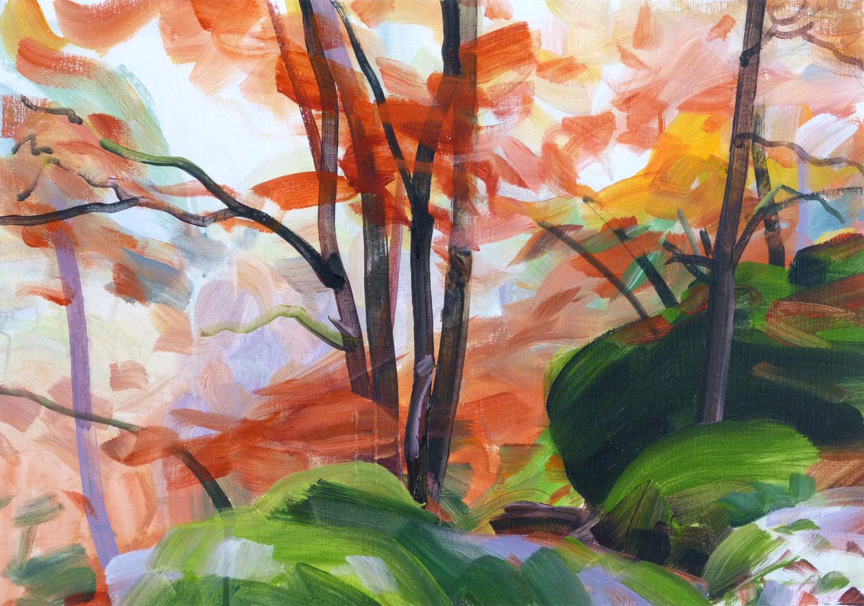 Forest 34,2018 (akryyli kankaalle) tekijältä Olivier Morel