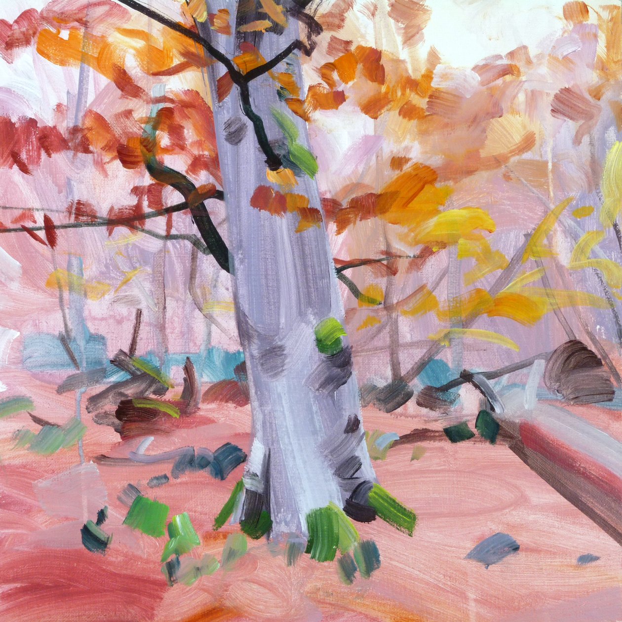 Forest 37,2018 (akryyli kankaalle) tekijältä Olivier Morel