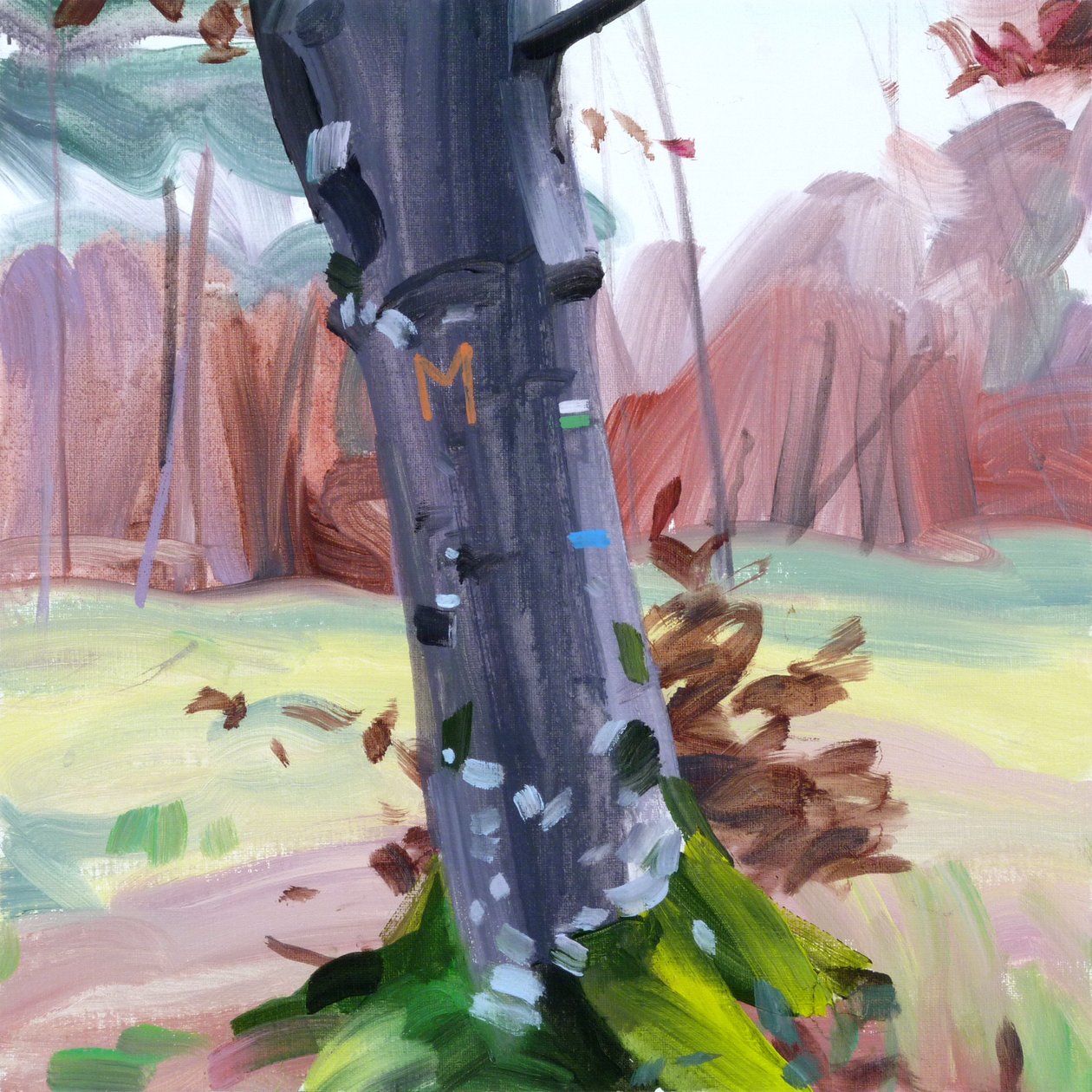 Forest 38,2018 (akryyli kankaalle) tekijältä Olivier Morel