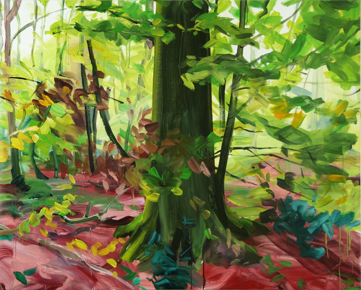 Metsä 3, 2014 (akryyli kankaalle) tekijältä Olivier Morel