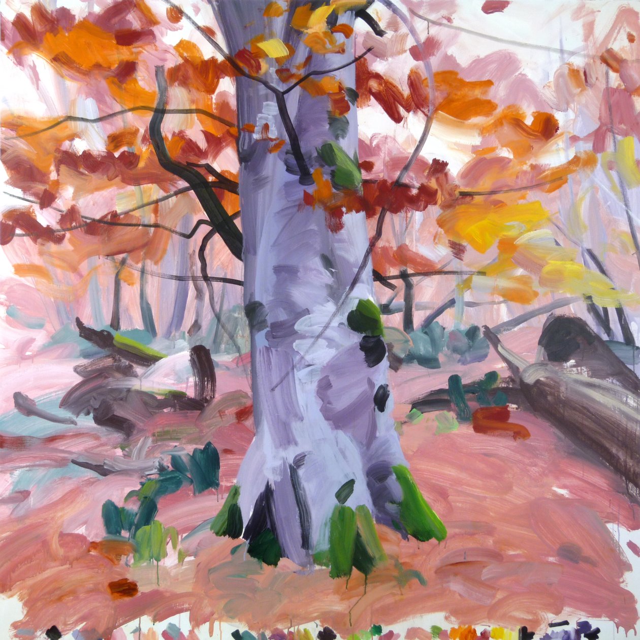 Forest 40, 2018 (akryyli kankaalle) tekijältä Olivier Morel