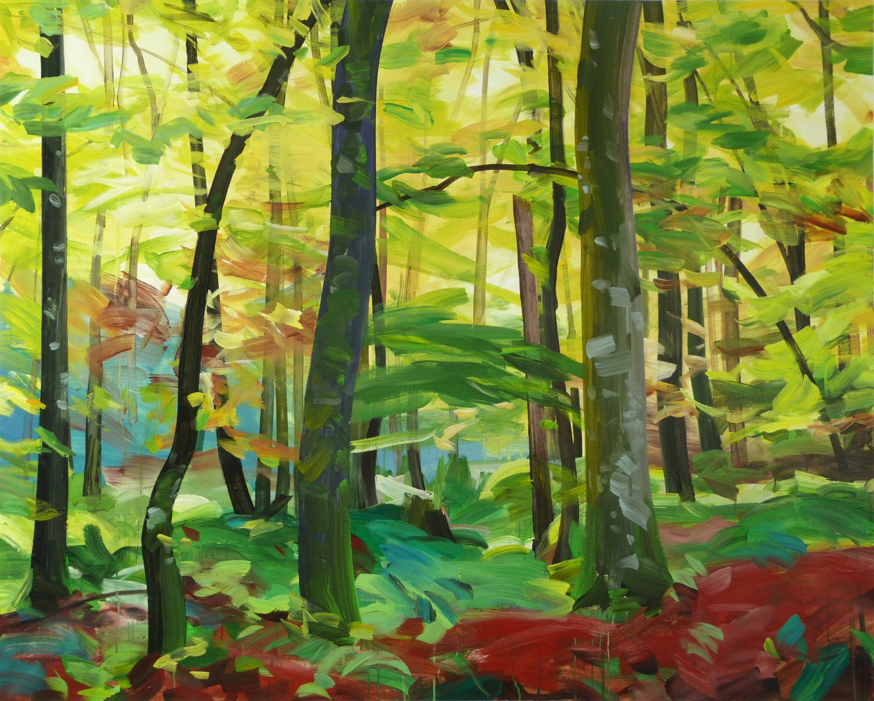 Forest 4,2015 (akryyli kankaalle) tekijältä Olivier Morel
