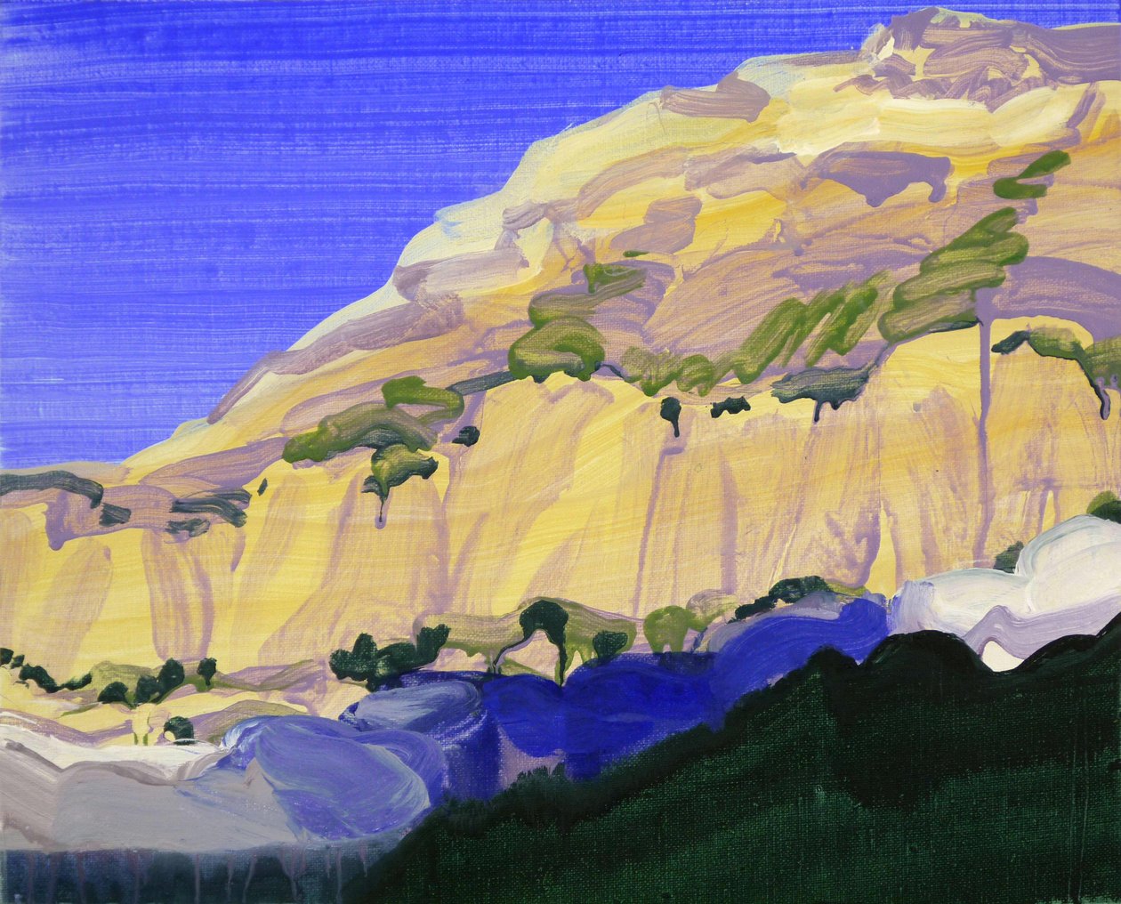 Leukerbad 10, 2012 (akryyli kankaalle) tekijältä Olivier Morel