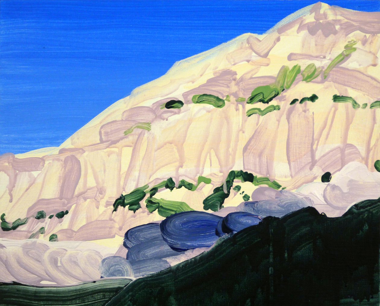 Leukerbad 13, 2012 (akryyli kankaalle) tekijältä Olivier Morel
