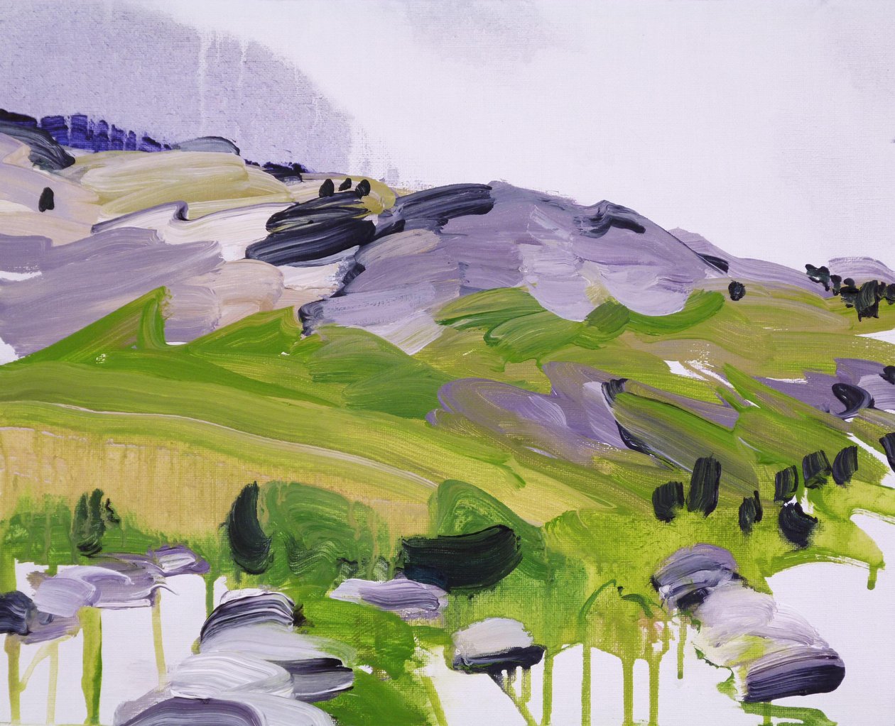Leukerbad 14, 2012 (akryyli kankaalle) tekijältä Olivier Morel