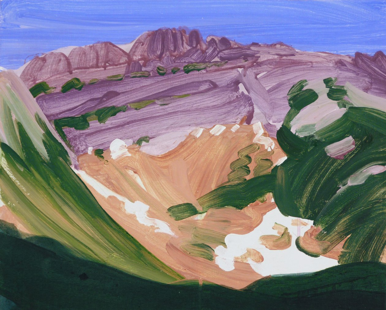 Leukerbad 17, 2012 (akryyli kankaalle) tekijältä Olivier Morel