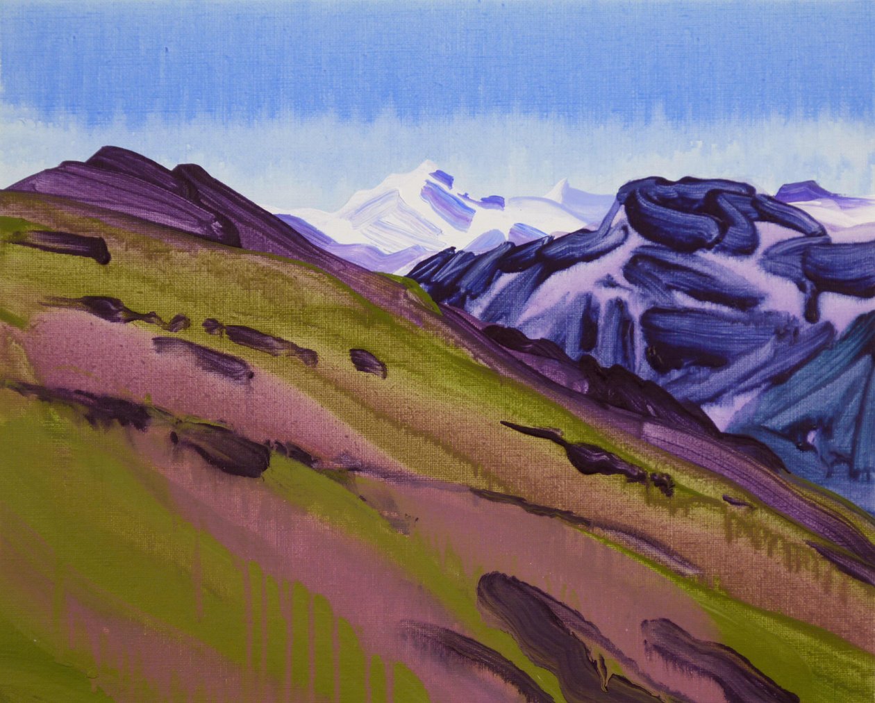 Leukerbad 18, 2012 (akryyli kankaalle) tekijältä Olivier Morel