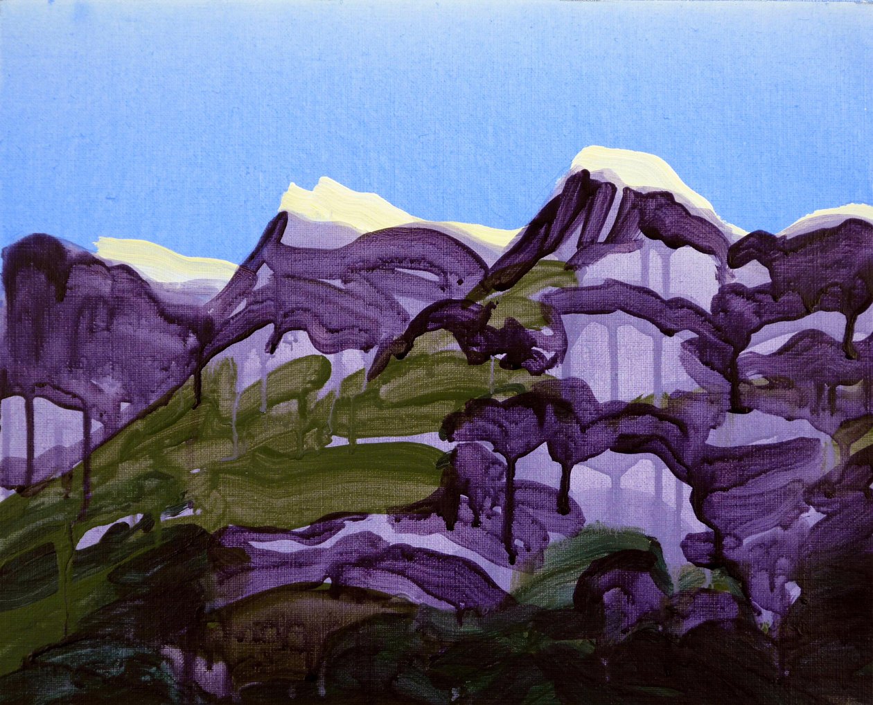 Leukerbad 20, 2012 (akryyli kankaalle) tekijältä Olivier Morel