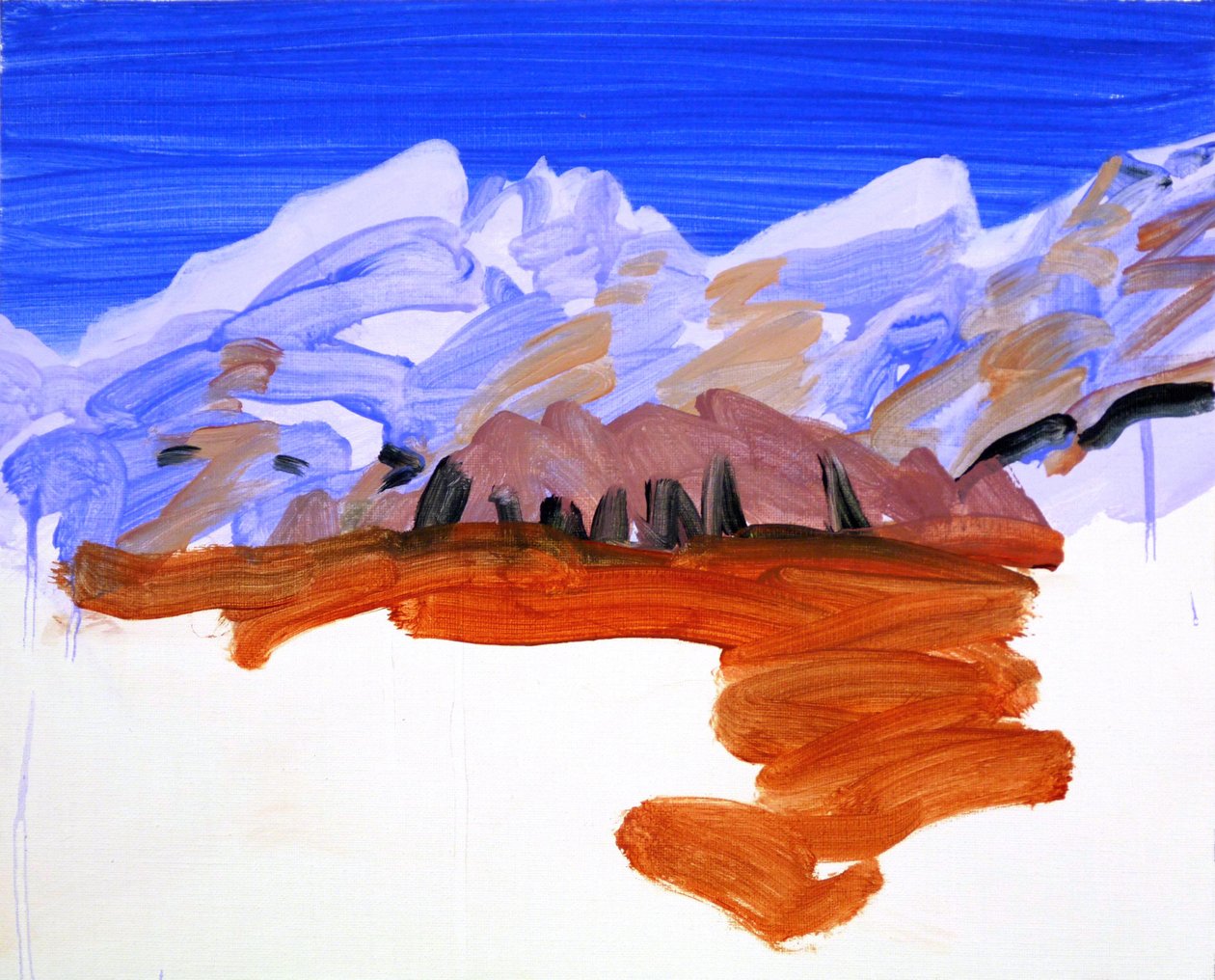 Leukerbad 21, 2012 (akryyli kankaalle) tekijältä Olivier Morel