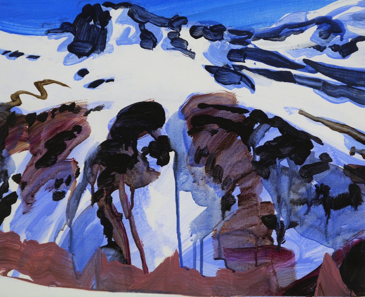 Leukerbad 25, 2012 (akryyli kankaalle) tekijältä Olivier Morel
