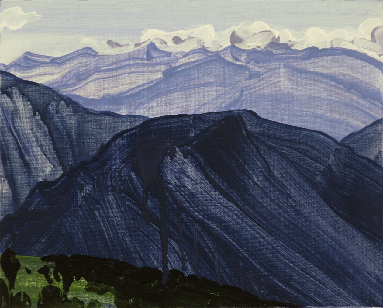 Leukerbad 28, 2014 (akryyli kankaalle) tekijältä Olivier Morel