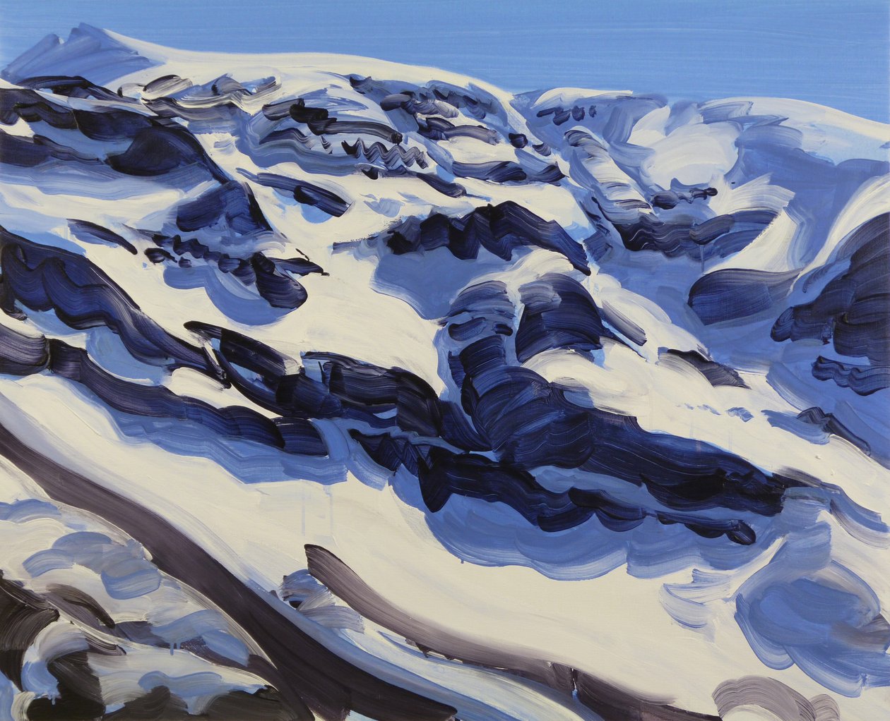 Leukerbad 31, 2014 (akryyli kankaalle) tekijältä Olivier Morel