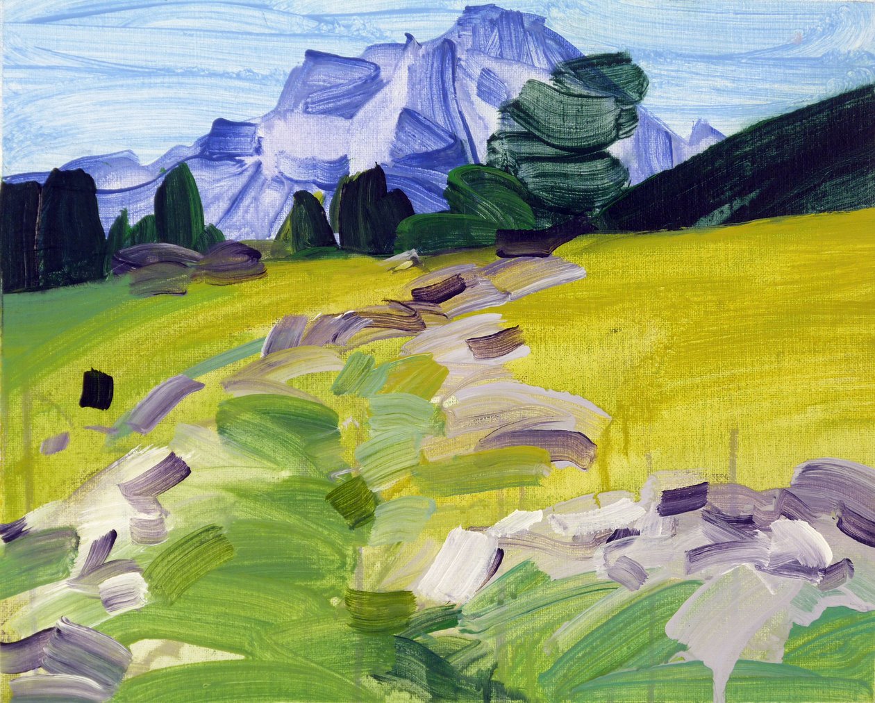 Leukerbad 36, 2017 (akryyli kankaalle) tekijältä Olivier Morel