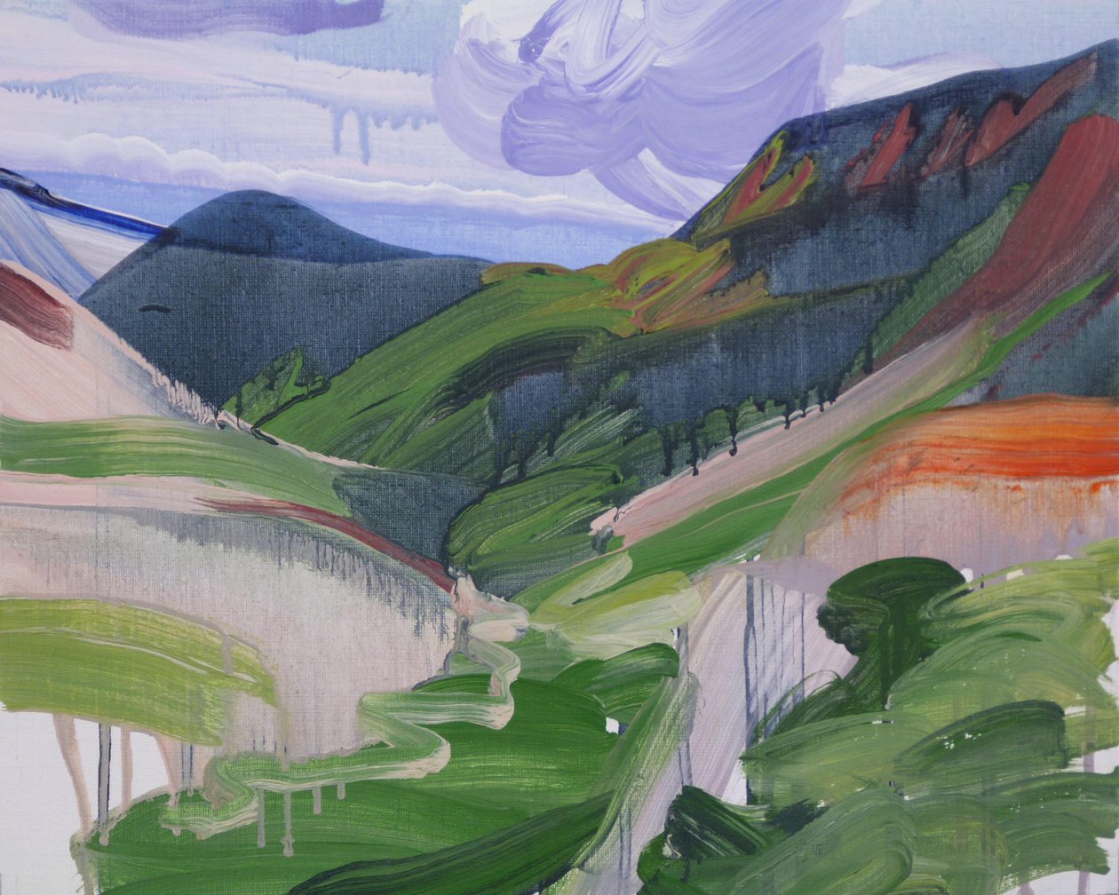 Leukerbad 4, 2012 (akryyli kankaalle) tekijältä Olivier Morel