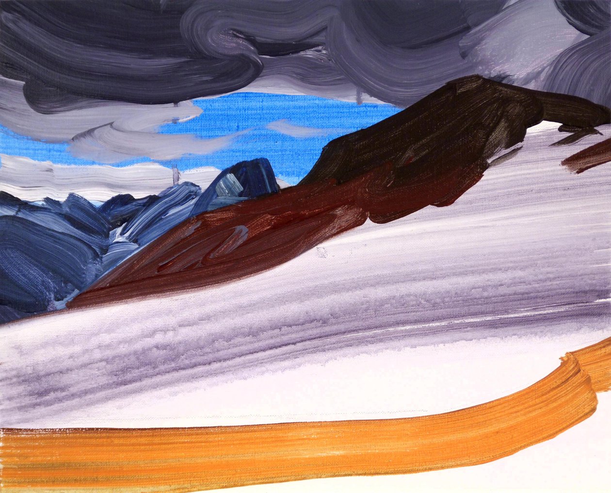 Leukerbad 5, 2012 (akryyli kankaalle) tekijältä Olivier Morel