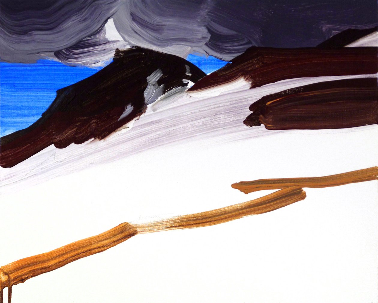 Leukerbad 6, 2012 (akryyli kankaalle) tekijältä Olivier Morel