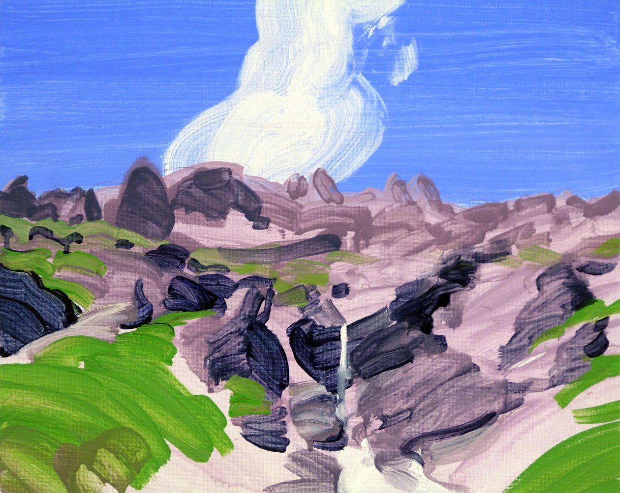 Leukerbad 8, 2012 (akryyli kankaalle) tekijältä Olivier Morel