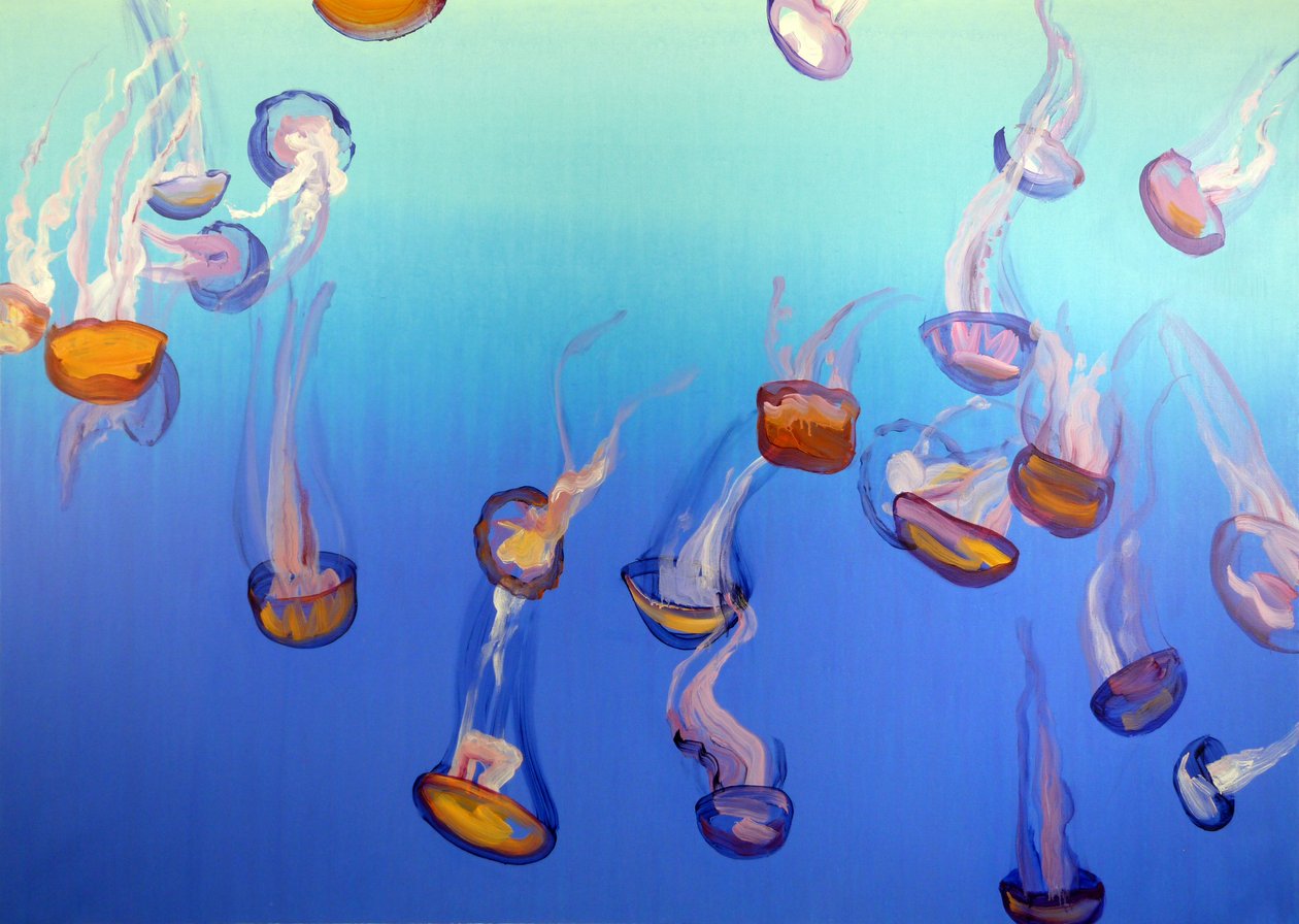 Méduses 3, 2012 (akryyli kankaalle) tekijältä Olivier Morel