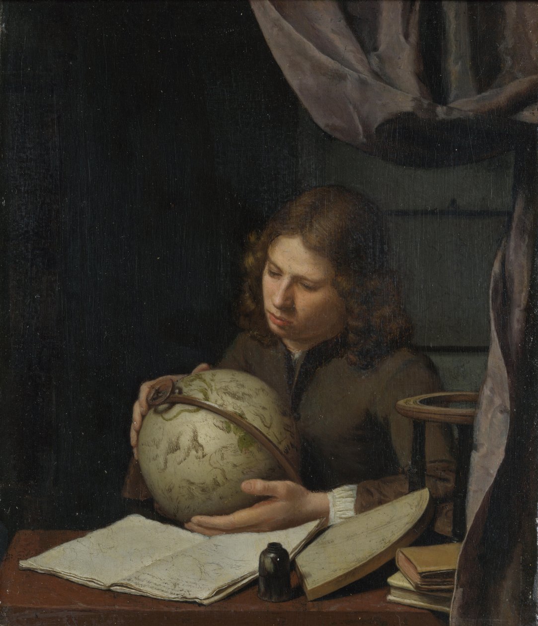 Nuori tähtitieteilijä, noin 1685 tekijältä Olivier van Deuren