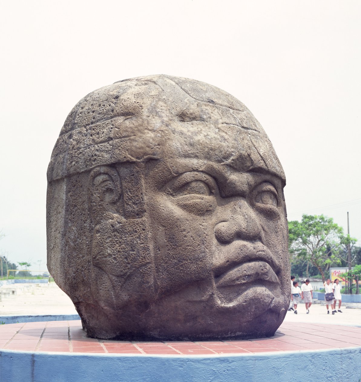 Colossal Head San Lorenzosta, Veracruzista, Meksikosta, esiklassinen (basaltti) tekijältä Olmec