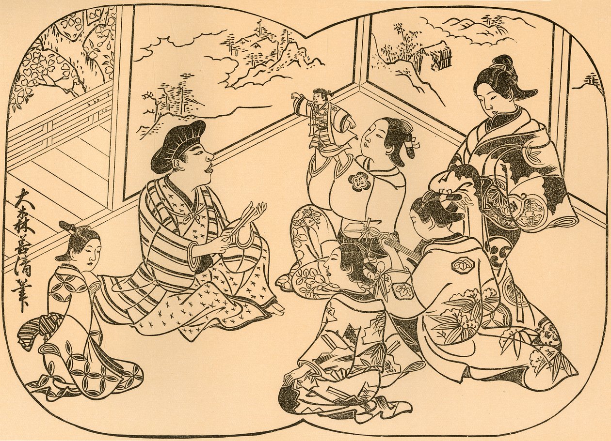 Viihdettä nukkeilla, 1702, 1924. tekijältä Omori Yoshikiyo