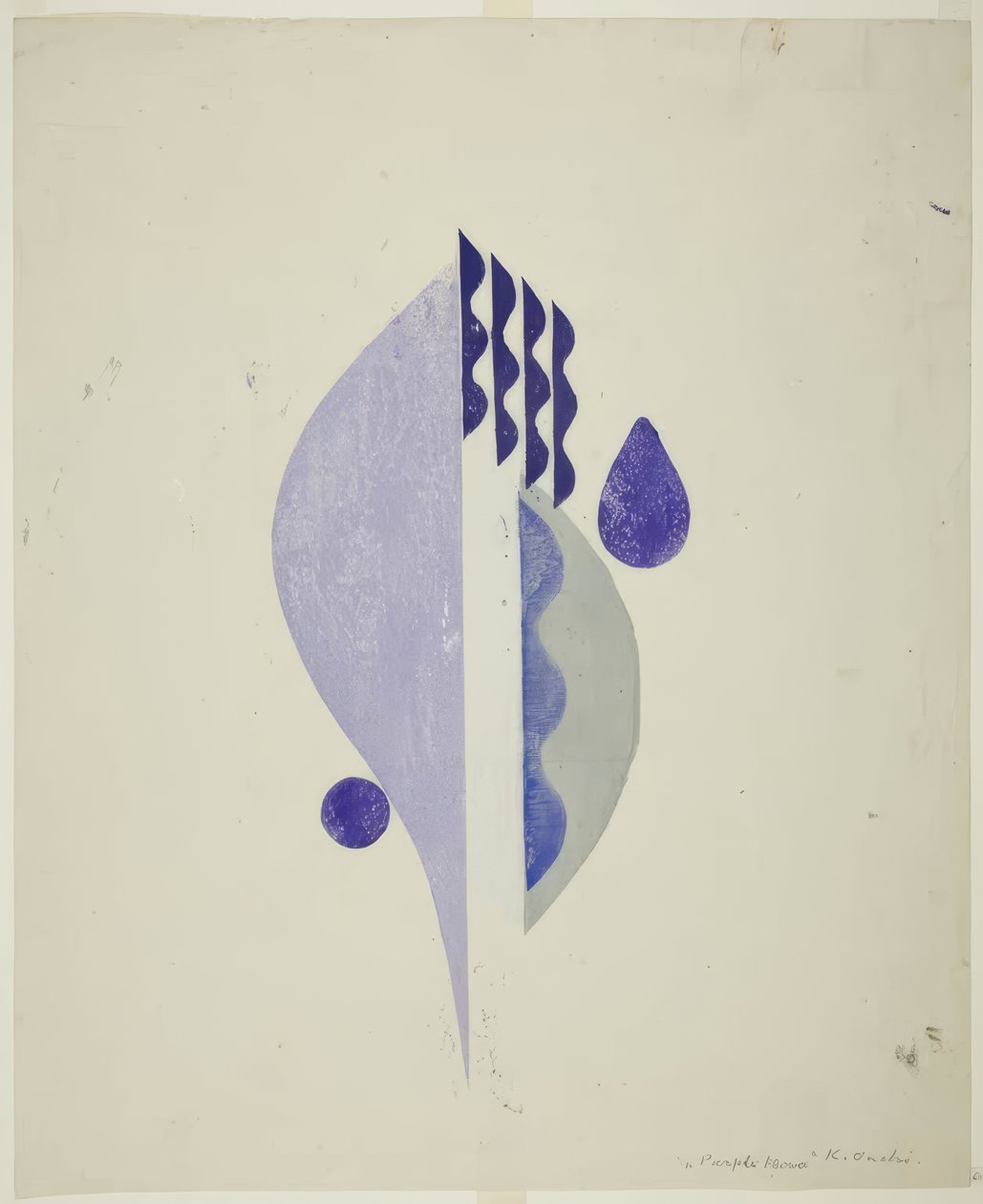 Violetti kukka tekijältä Onchi Kôshirô