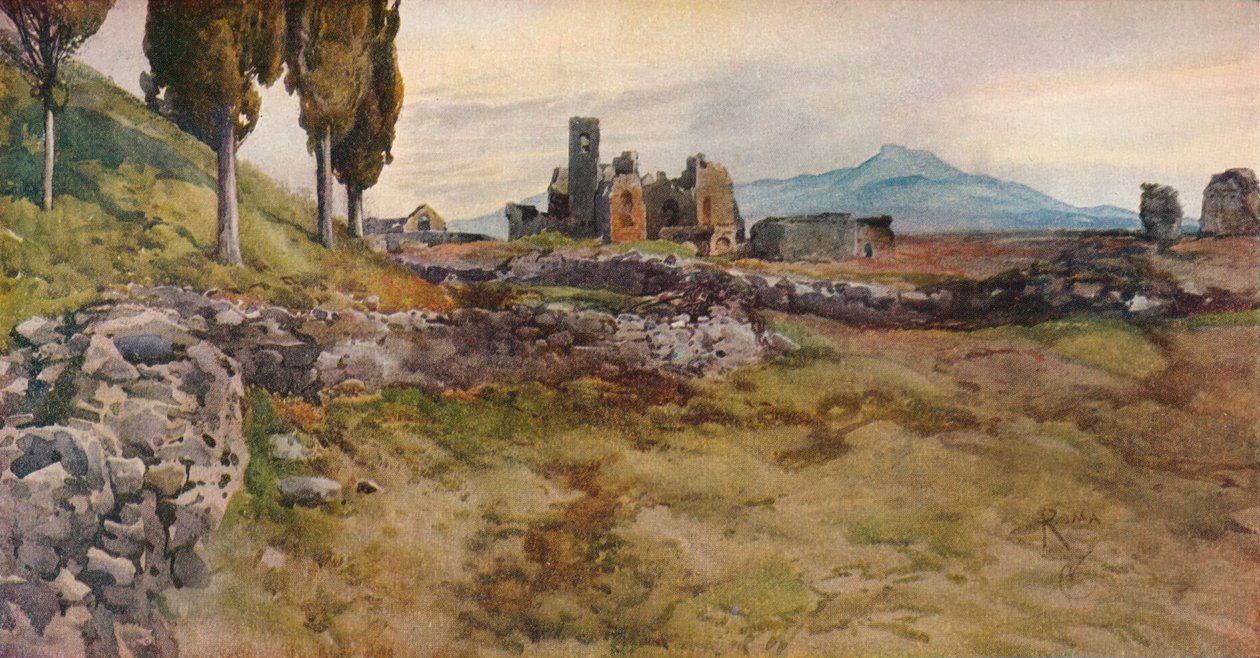 "Via Appialla", 1800-luku tekijältä Onorato Carlandi