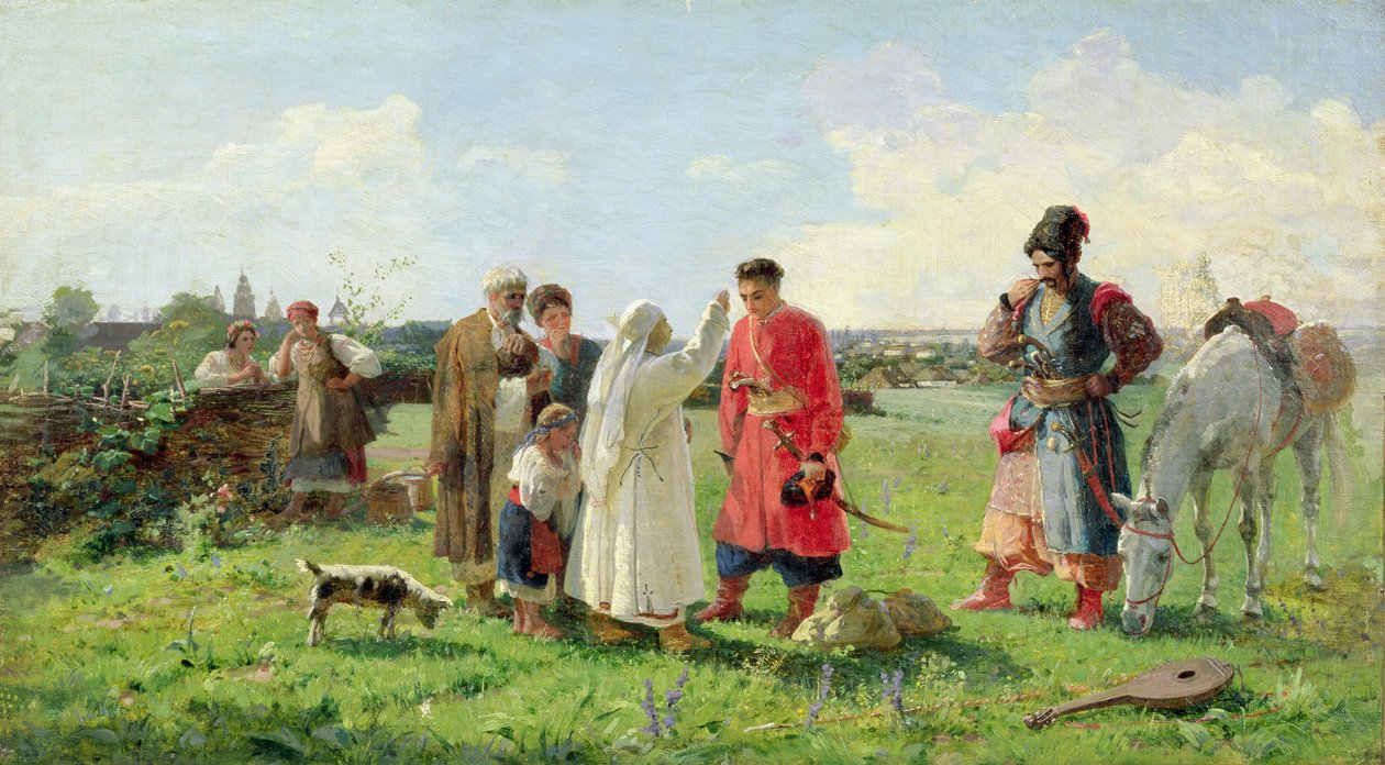 Pois Zaporozhian Hostille, 1889 tekijältä Opanas Georgievich Slastion