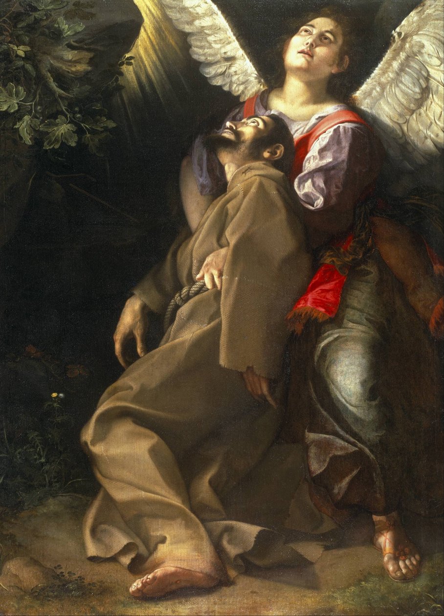 Pyhän Franciscuksen stigmatisointi tekijältä Orazio Gentileschi