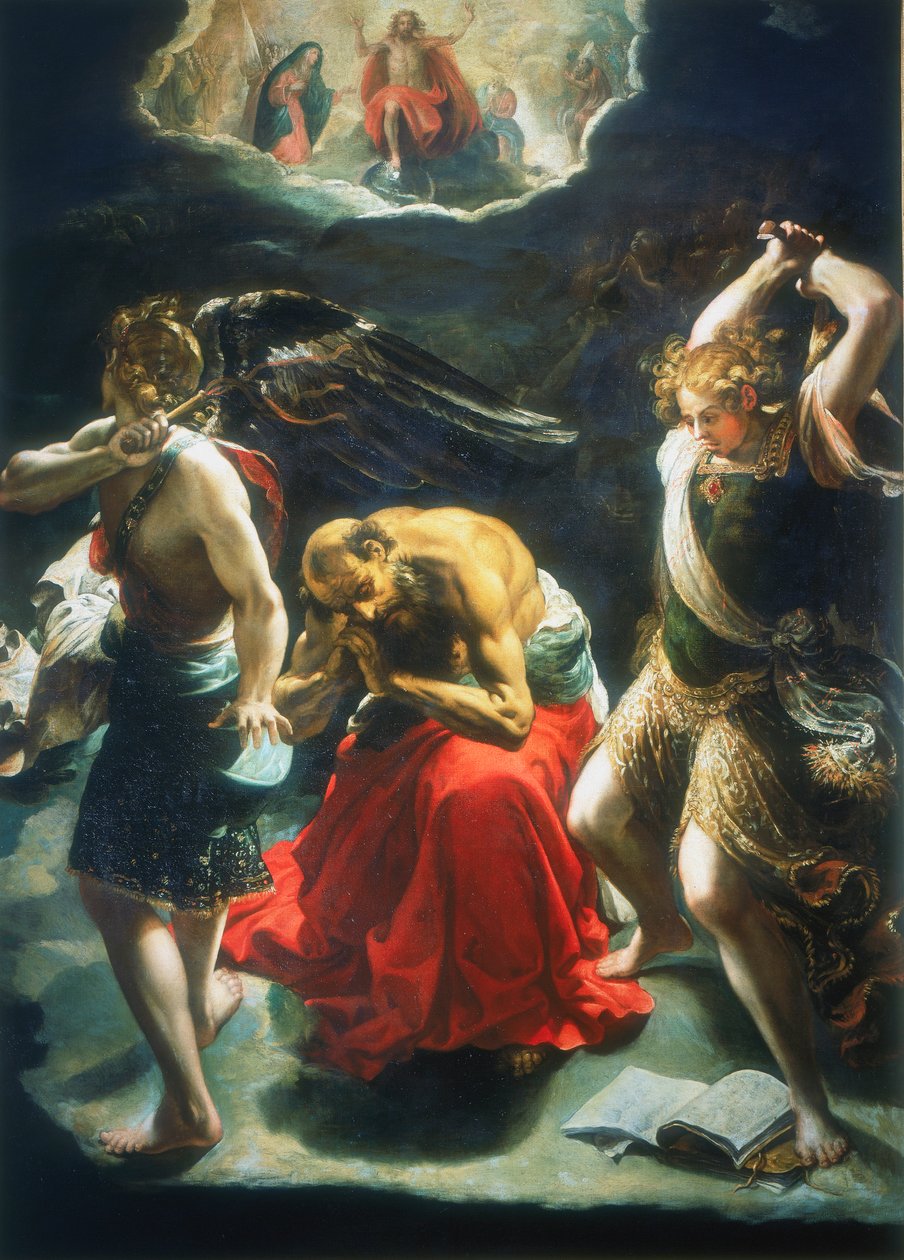 Pyhän Jeromesin unelma, c1600 tekijältä Orazio Borgianni