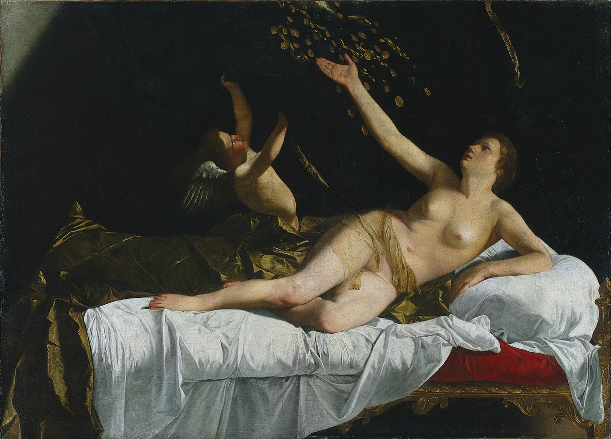 Danaë tekijältä Orazio Gentileschi
