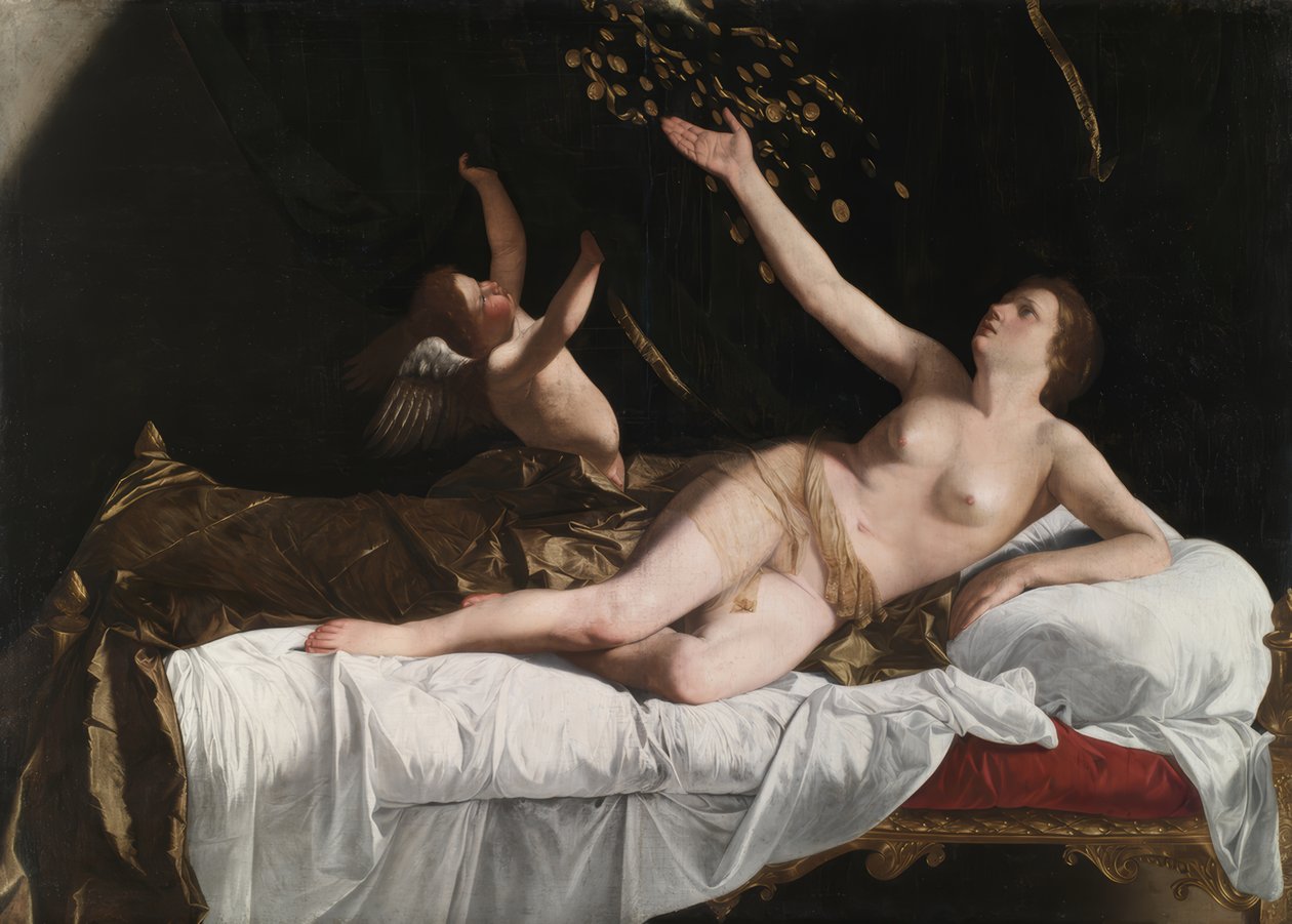 Danaë tekijältä Orazio Gentileschi
