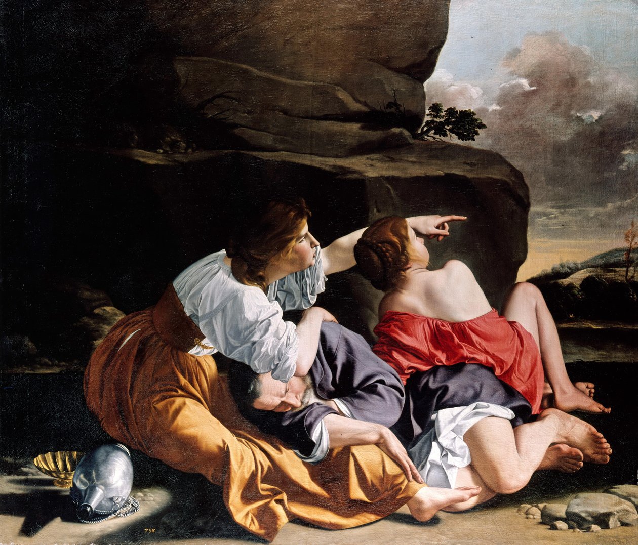 Lot ja hänen tyttärensä tekijältä Orazio Gentileschi