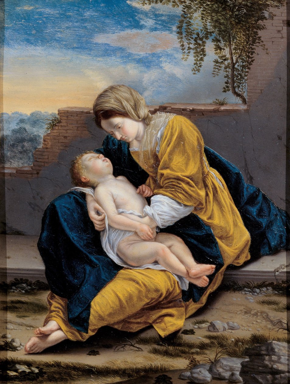 Madonna ja lapsi maisemassa, 1621-1624 tekijältä Orazio Gentileschi