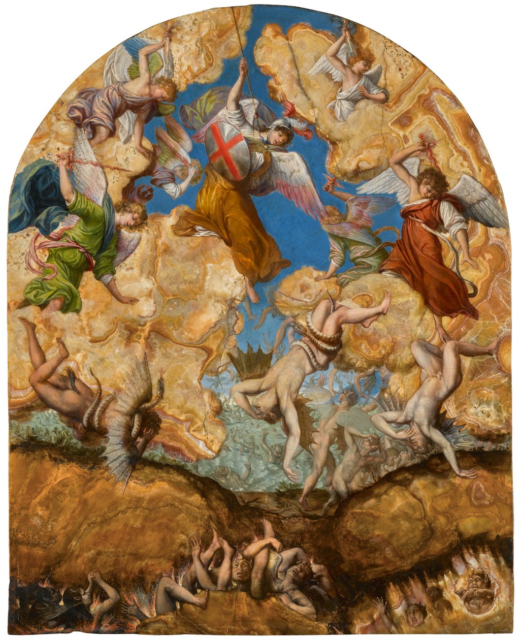 The Fall of the Rebel Angels, noin 1601. tekijältä Orazio Gentileschi